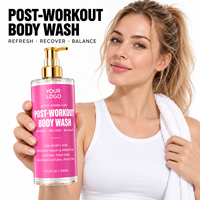 Gel Douche Sportif Hydratant et Rafraîchissant Post-Entraînement pour Femme, Nettoyant Corporel Anti-Transpiration et Anti-Odeur, Marque Blanche