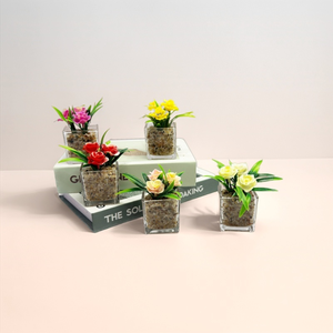Venta al por mayor 12 piezas nuevo estilo de decoración del hogar <span class=keywords><strong>plantas</strong></span> y flores <span class=keywords><strong>artificiales</strong></span> de vidrio <span class=keywords><strong>para</strong></span> boda decoración al aire libre uso en interiores - Product Image 3