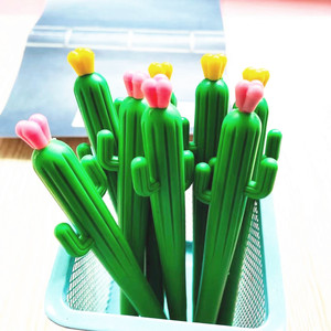 Stylo gel Cactus en caoutchouc souple 0,5 mm Couleurs assorties Utilisation au bureau et à l'école - Product Image 3