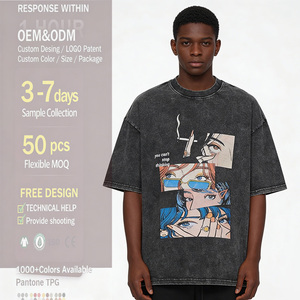 <span class=keywords><strong>T</strong></span>-<span class=keywords><strong>shirt</strong></span> décontracté pour homme 2023, style rétro vieilli, coupe oversize, 100 % coton, imprimé yeux d'anime <span class=keywords><strong>japonais</strong></span>, <span class=keywords><strong>streetwear</strong></span> hip-hop, coupe classique - Product Image 1