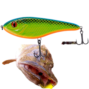 Leurre de pêche VIB dur de 150 mm, 81 g, 24 couleurs, à coulée lente, pour brochet, pike, muskie et <span class=keywords><strong>gros</strong></span> poissons, avec hameçons noirs - Product Image 2