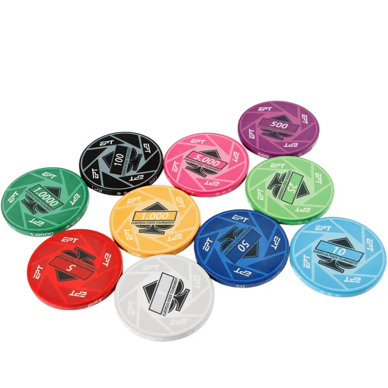 Juego de fichas de póker de cerámica, Chips personalizados para Jugar al Póker, fabricante de Casino integrado, venta al por mayor