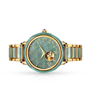 OEM Factory Custom <b>Men</b> Jadeite <b>Watch</b> Automatic <b>Mechanical</b> <b>Men</b> Calendar Natural Jade <b>Watch</b> - Product Image 3