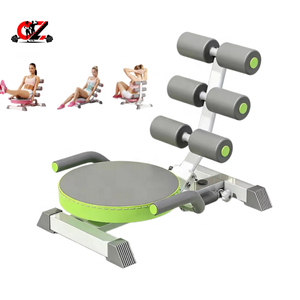 Appareil d'exercice abdominal multifonctionnel en acier avec roulettes réglables et durables pour sit-ups et remodelage corporel à domicile - Product Image 1