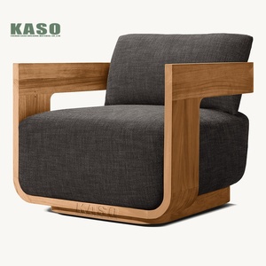 Garden Furniture Set Luxury Teak Wood Lounge Set Corner Conversation Set Patio Couch Sectional Modern Teak Outdoor <strong>Sofa</strong> Set - Product Image 3