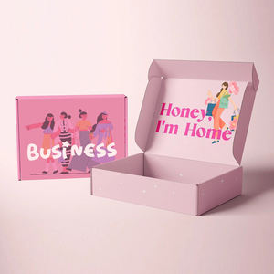 Custom Printing Oem Wholesale Price pink Large Shipping Colored Mailer Shoe Gift Box <strong>12x10</strong> Logistics with Gold Foil logo - Product Image 1