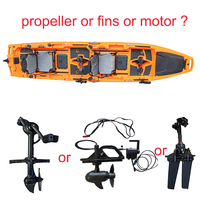 Kayak à pédales modulaire tandem en 3 sections en HDPE de conception Vicking Hull, 2 places, neuf, pour le tourisme et la pêche en lac, 14 pieds, canoë-kayak