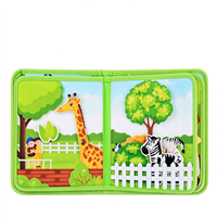 Nouvelle conception, série d'animaux verts Montessori, livre silencieux, tableau d'activités en feutre, jouet préscolaire pour garçons et filles