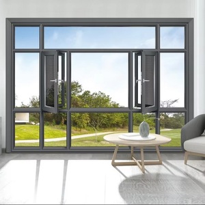 Fenêtre à battant en aluminium et verre insonorisée avec poignée silencieuse et double isolation acoustique pour studio d'enregistrement et chambre - Product Image 3