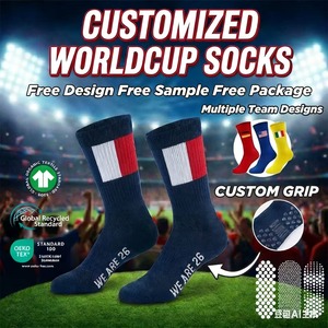 2026 holrew nitted ustom roldcup ports on ON-Slip LIP thletic ococcer RIP ococks en's nnti LIP ootball ococks - Product Image 1