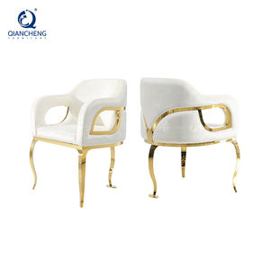 كرسي طعام فاخر عالي الجودة من الفولاذ المقاوم للصدأ من QIANCHENG، أثاث منزلي راقي لغرفة الطعام والمطاعم - Product Image 4