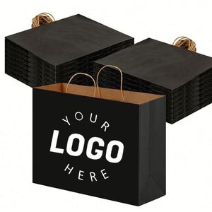 Manufacturer Custom Logo Printed Extra <b>Large</b> Packaging Black Clothing <b>Gift</b> Shopping Paper <b>Bag</b> - Product Image 1