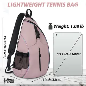 Professionele Tennis Rugzak Voor Vrouwen Tennis Sling Rugzak Crossbody Waterbestendige Tennistassen