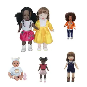 热卖逼真逼真的非裔美国新生儿儿童迷你女孩玩具套装硅胶黑色重生婴儿娃娃