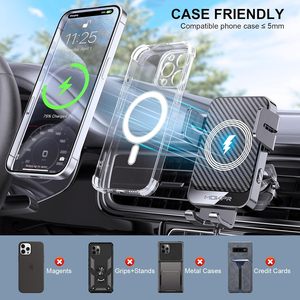 <span class=keywords><strong>Support</strong></span> de téléphone sans fil universel pour <span class=keywords><strong>voiture</strong></span>, fixation automatique sur grille d'aération, charge rapide 15W, cadeau pour conducteurs hommes et femmes - Product Image 2