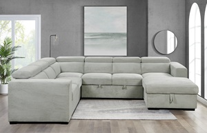 Vendita di Fabbrica: Set di Divani Multifunzionali a U di Grandi Dimensioni con Letto Estraibile e Vano Contenitore per Soggiorno e Appartamento - Product Image 2