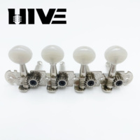 HIVE Arc Angle One-piece Long-tailed Hole 4L4R White Pearl Small Round Head 8 String Mandolin Tuning Pegs