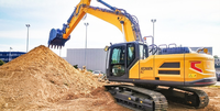Excavatrice sur chenilles de 26 tonnes, 1,2 m, équipée d'un moteur, d'une pompe et d'une boîte de vitesses, pour travaux de terrassement, série E, pour chantier de construction