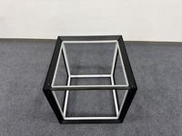 Bonne qualité Belle fantaisie créative Cube boîte à lumière Logo gratuit personnalisé boîtes à lumière publicitaires rotatives à quatre côtés