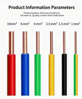 Câble en cuivre sans oxygène isolé en PVC ignifuge de haute qualité BVV/BV monobrin 450/750V pour le câblage domestique