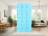 Casier ABS personnalisé de haute qualité Armoire en plastique écologique Design moderne et durable H630mm Chaque casier Structure KD Utilisation facile pour les bagages