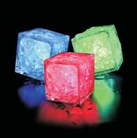 Nouveauté populaire et très vendue : Mini cubes de glace LED décoratifs clignotants, lumière LED monocolore pour fête, avec effets de changement de couleur