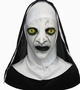 Maschera da Suora con Bocca Aperta, Costume Horror, Copricapo da Film per Feste <span class=keywords><strong>di</strong></span> Halloween - Product Image 5