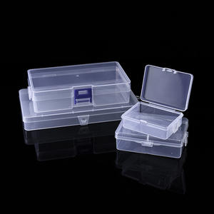 Caja de Almacenamiento de Plástico PP Transparente con Tapa, Organizador de Joyas, Contenedor Portátil para Accesorios Pequeños, Organizador de Escritorio, Capacidad de 1-3L - Product Image 1