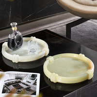SAIDKOCC Moderne Nieuwe Chinese Stijl Creatieve Marmeren Schaal Fruitplateau Woonkamerdecoratie Esthetisch Elegant Op Maat