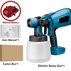 Pistolet <span class=keywords><strong>pulvérisateur</strong></span> électrique sans fil 21V, rechargeable, HVLP, avec buse de 1,8 mm et réservoir de 1000 ml, idéal <span class=keywords><strong>pour</strong></span> la peinture DIY à domicile - Product Image 4