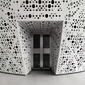 Panneau décoratif en aluminium découpé au laser pour façade extérieure moderne, parfait pour le revêtement des maisons, des écoles et des hôpitaux - Product Image 3
