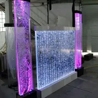 Restaurant Hall Decoration water bubble wall Customized acrylic floor standing and wall mounted water bubble wall