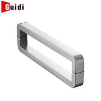 Poignée de porte Guidi moderne en acier inoxydable brossé pour chambre, salle de bain, bureau, immeuble, villa, hôtel