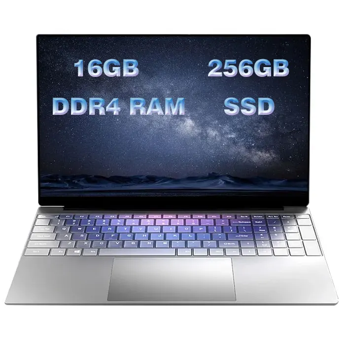 Preço de Fábrica barato Intel N5095 15.6 Polegada 1920*1080P 16GB RAM 256GB SSD Gaming Computer para Laptops Pessoais
