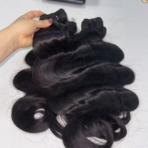 Nguyên Thẳng Tóc Thô Ấn Độ Xoăn Số Lượng Lớn Tóc Cho Bím Tóc Cho Giá Nhà Máy - Product Image 1