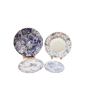 Service de vaisselle en porcelaine fine de Chine, design doré haut de gamme européen, assiettes à motif tigre imprimé pour mariage - Product Image 1