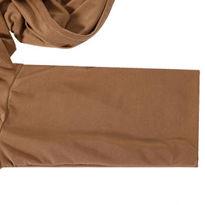 Khimar de prière musulman pour femme, manches longues, abaya islamique, robe longue, couleur unie, jersey premium - Product Image 2