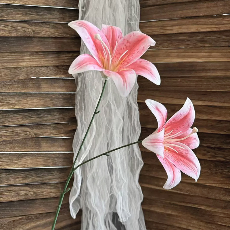2 Lirios 3D - Rosa Intenso