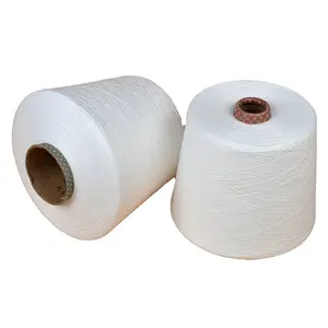 Yanjin fabrika düşük fiyat sıcak satış yüksek kaliteli tüp ring iplik 50s kumaş ham beyaz dokuma % 100% Polyester iplik