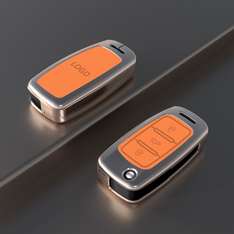 Una funda para llave naranja