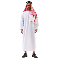 Ensemble de costumes de style arabe du Moyen-Orient, robe pour hommes et femmes, tenue de performance de cosplay émirati riche de Dubaï
