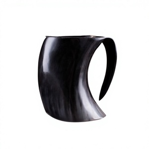Los Más Vendidos, Jarras de Cerveza Duraderas de Cuerno de Buey Vikingo 100% Natural, con Diseño de Estrella, Corazón y Flores, Estilo Vintage, para el Hogar, Negocios, Bodas, Aptas para Lavavajillas - Product Image 6