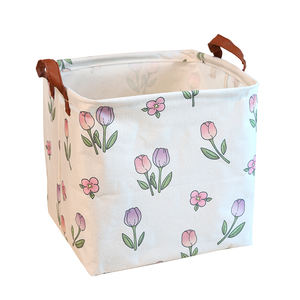 Kingwillow contenitore in tessuto per uso domestico panno sporco e giocattolo di stoccaggio con manico in corda di materiale pieghevole cesto della biancheria - Product Image 2