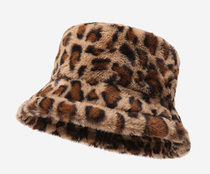 Sombrero de Pescador con Estampado de Leopardo, Cálido y Afelpado, para Mujer, para Viajes al Aire Libre - Product Image 4