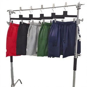 Shorts décontractés streetwear de haute qualité, imperméables, épais, imprimés floqués, 100% coton, avec cordon de serrage, en tissu laineux - Product Image 2