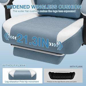 Échantillon gratuit <span class=keywords><strong>Chaise</strong></span> de jeu en tissu <span class=keywords><strong>bleu</strong></span> <span class=keywords><strong>ciel</strong></span> <span class=keywords><strong>Chaise</strong></span> de jeu de massage RVB avec lumières LED Sillas de massage Gamer avec haut-parleurs Bluetooth - Product Image 3