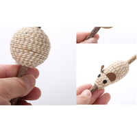 S Großhandel Haustier Spielzeug Holz Mit Feder spielzeug Schwanz Maus Mäuse Teaser Stick Interaktives Feder spielzeug Für Geschenk