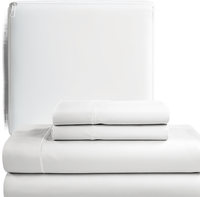 Ensemble de housse de couette personnalisée 300tc à motif uni tissé pour hôtel, maison et hôpital
