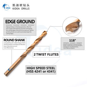 ดอกสว่านเจาะเหล็กกล้าไฮสปีด HSS 4341 แบบปลายแยก 118 องศา ชนิด N หมุนขวา ผลิตโดย KIDEA Factory Direct จำหน่ายจำนวนมาก รับผลิตตามสั่ง - Product Image 2