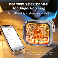 Haut-parleur Bluetooth en papier 3D, commande tactile, mini lampe de nuit portable, lampe d'ambiance, décoration de Noël, cadeau créatif